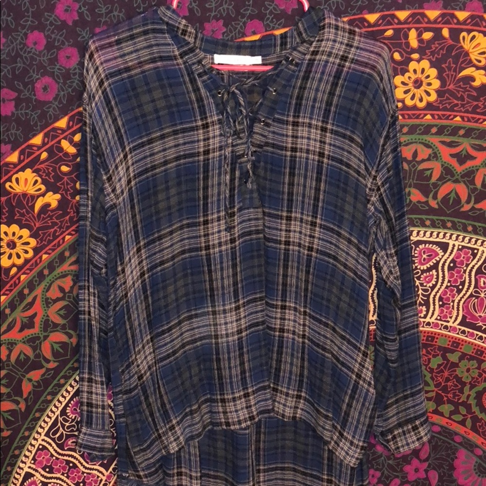 Lace-up Fall Flannel 🍁